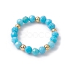 3Pcs 3 Styles Natural Magnesite Beaded Stretch Rings Set RJEW-JR00647-03-4