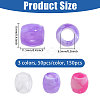 3 Bags 3 Colors Plastic European Beads KY-CA0001-63A-2