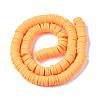 Flat Round Handmade Polymer Clay Beads CLAY-R067-10mm-15-2