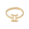Real 18K Gold Plated 304 Stainless Steel Adjustable Finger Ring LS-RJEW-L115-01G-06-2