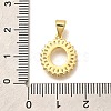 Rack Plating Brass Micro Pave Cubic Zirconia Pendants KK-L226-100G-O-3