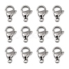Tarnish Resistant Polished 304 Stainless Steel Lobster Claw Clasps STAS-R072-39A-1