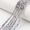 Electroplate Opaque Glass Beads Strands EGLA-A034-P6mm-M10-1