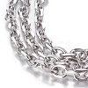 Non-Tarnish 201 Stainless Steel Cable Chains CHS-P007-27P-06-2