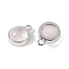 Natural Rose Quartz Pendants G-K372-03P-12-2