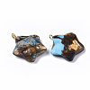 Assembled Synthetic Imperial Jasper and Bronzite Pendants G-S366-002E-2