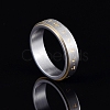 Om Mani Padme Hum 201 Stainless Steel Rotatable Finger Ring PW-WG12553-05-2
