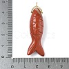 Natural Red Jasper Carved Pendants G-P599-07G-05-3
