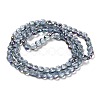 Electroplate Transparent Glass Beads Strands EGLA-Z001-02C-2