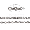 Tarnish Resistant 304 Stainless Steel Cable Chains X-CHS-R009-11-2