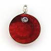 Handmade Silver Foil Lampwork Pendants FOIL-S135-01-B-5