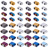 480Pcs 12 Colors Electroplated Non-magnetic Synthetic Hematite Beads G-SC0003-88-7