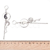 304 Stainless Steel & Brass Hoop Earrings EJEW-TA00802-5