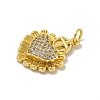 Brass Micro Pave Cubic Zirconia Pendants KK-N254-136B-G-2