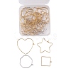 40Pcs 4 Styles Brass Hoop Earring Findings KK-BC0002-39-1