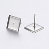 Tarnish Resistant 304 Stainless Steel Ear Stud Findings STAS-P198-22-1
