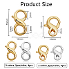 8Pcs 4 Styles Brass Double Opening Lobster Claw Clasps FIND-PH0021-16-2