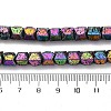 Electroplated Natural Lava Rock Beads Strands G-A256-D01-01H-4