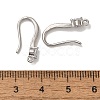 Rack Plating Brass Micro Pave Clear Cubic Zirconia Earring Hooks KK-A231-05P-3