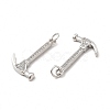 Rack Plating Brass Micro Pave Cubic Zirconia Tool Pendants KK-I699-15P-2