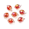 UV Plating Rainbow Iridescent Acrylic Beads OACR-F004-07G-1