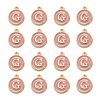 Golden Plated Alloy Enamel Charms X-ENAM-S118-07G-2