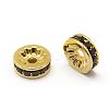 Brass Micro Pave Grade AAA Cubic Zirconia Bead Spacers ZIRC-G100-8mm-61G-NR-1