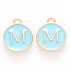 Golden Plated Alloy Enamel Charms ENAM-S118-04M-1