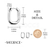 Rhodium Plated 925 Sterling Silver Hoop Earrings JE834A-01-4
