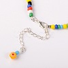 Handmade Millefiori Glass Beads Anklets X-AJEW-AN00028-3