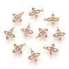 Brass Cubic Zirconia Pendants KK-S336-08G-3