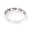 Elephant 925 Sterling Silver Adjustable Rings for Men Women STER-G032-03AS-3