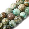 Natural Green Line Jasper  Beads Strands X-G-L639-A01-8mm-2
