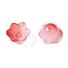 Transparent Two Tone Spray Painted Glass Beads GLAA-Q089-002B-006-4