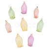 8Pcs 4 Colors Opaque Resin Pendants RESI-ME0001-52-1