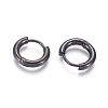 304 Stainless Steel Huggie Hoop Earrings EJEW-F111B-13mm-B-2