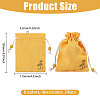 24Pcs 6 Colors Flower Printed Cloth Drawstring Bags ABAG-CA0001-22C-2