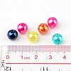 Mixed Color Imitation Pearl Acrylic Mardi Gras Round Beads X-PACR-8D-M-3