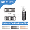 9Pcs 3 Colors Alloy Watch Band Adapter Connectors FIND-DC0004-29-2