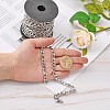 Tarnish Resistant 304 Stainless Steel Mother-Son Chains CHS-K001-32-7mm-7
