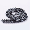 Spray Painted Crackle Glass Beads Strands CCG-Q002-10mm-11-2