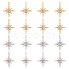 60Pcs 2 Colors Alloy Rhinestone Pendants ALRI-DC0001-10-1