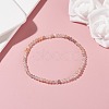 3mm Natural Moonstone Beads Stretch Bracelet for Girl Women BJEW-JB07284-02-2