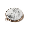 Natural Howlite Pendants G-A213-01G-05-3