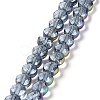 Electroplate Transparent Glass Beads Strands EGLA-Z001-02C-1