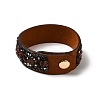 Faux Suede Snap Cord Bracelet BJEW-F428-07-5