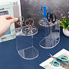 6-Hole Acrylic Scissors Organizer Holder Rack ODIS-WH0329-98-3