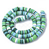 Handmade Polymer Clay Beads Strands X-CLAY-R089-6mm-080-2