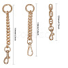 3Pcs 3 Style Alloy & Iron Link Chain Bag Strap Extenders FIND-CA0007-77-2