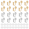 20Pcs 2 Colors Brass Clip-on Earring Converters Findings KK-BC0014-96B-1